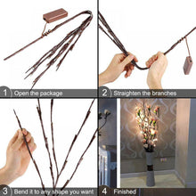 Pretty Comy 30" 20LED Lighted Branches Battery Operated Warm White Led Twigs Lighted Willow Branches Vase Fillers for Christmas Home Party Decoration Indoor Outdoor Use
