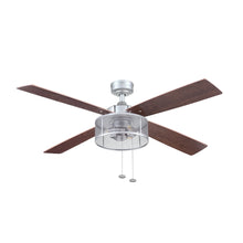 Ventilador de techo interior Better Homes &amp; Gardens de 52" en peltre con luz, 4 aspas, cadena y flujo de aire inverso. 