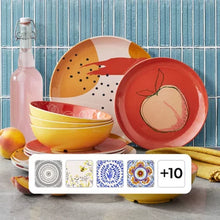 Member'S Mark 12-Piece Bamboo Melamine Dinnerware Set (Assorted Colors)