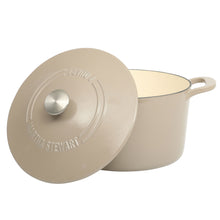 Martha Stewart Everyday Eastwick 7 Quart Enamel on Cast Iron Dutch Oven Taupe