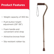 Equate Offset Aluminum Cane, Bronze - Brands For Less USA