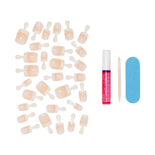 KISS Everlasting French Press on Nails, String Of Pearls, White, Real Short Squoval, 28 Count