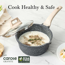 Carote 1.5Qt & 3.0Qt Non-Stick Sauce Pan Set with Lid, Non Stick Sauce Pots Cooking Pot with Pour Spout, Easy to Clean(Class Granite) - Brands For Less USA