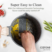 Carote 1.5Qt & 3.0Qt Non-Stick Sauce Pan Set with Lid, Non Stick Sauce Pots Cooking Pot with Pour Spout, Easy to Clean(Class Granite) - Brands For Less USA
