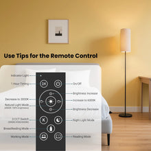 DAYBETTER LED Floor Lamp, with Remote Control, 3000K-6000K Stepless Dimming, 9W LED Bulbs, Standing Lamps for Living Room, Bedroom, Office