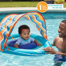 Aqua SwimSchool Grow-with-Me BabyBoat Pool Float for Infants 6-24 Months, Blue