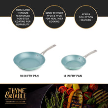 Thyme & Table 12 Piece Non-Stick Acadia Cookware Set, Pots and Pans Set - Blue - Brands For Less USA