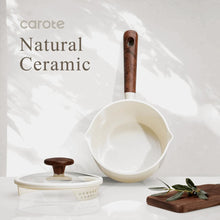 Carote 2QT & 3QT Ceramic Nonstick Saucepan Set with Strainer Lids, Small Cooking Pot, Induction Compatible, White - Brands For Less USA