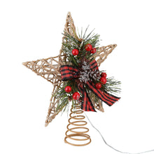 Gold Star Battery Operated LED Christmas Tree Topper, 10", Holiday Time