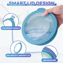 Vesteel 8Pcs Mixing Bowl Set with Lids, Nesting Plastic Bowls for for Mixing Serving Preparing Storage, Kitchen Prep Bowls, Dishwasher Safe, Blue