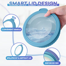 Vesteel 8Pcs Mixing Bowl Set with Lids, Nesting Plastic Bowls for for Mixing Serving Preparing Storage, Kitchen Prep Bowls, Dishwasher Safe, Blue