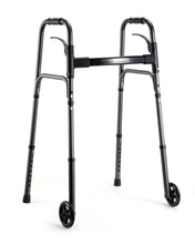 Naipo Compact Folding Walker for Seniors & Adults, Deluxe Lightweight Mobility Aids Walker with 5" Wheels and Trigger Release up to 300 lbs, Aluminium - Brands For Less USA