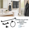 Mainstays 4-Piece Square Bathroom Hardware Set with 24-inch Towel Bar Matte Black Finish