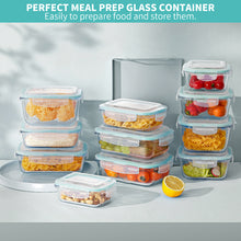 16 Pcs Glass Food Storage Containers , Meal Prep , Airtight Bento Boxes with Leak Proof Locking Lids, Microwave/Oven/Freezer/Dishwasher Safe, BPA Free