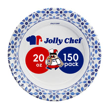 JOLLY CHEF Disposable Paper Bowls,Strong,Soak Proof,Microwave Safe,20 oz,Patterned,150 Count - Brands For Less USA
