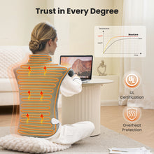 MaxKare Large Heating Pad with 4 Heat Settings & Auto Shut-off for Full Body Stress Relief, 24"x33"- Gray