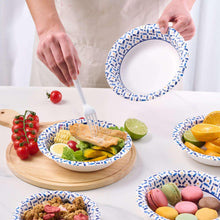 VPLUS Disposable Paper Bowls, 20 Oz 100 Count, Microwave Safe, Soak Proof, Heavy Duty Flower Printed Paper Bowls for Dinner or Lunch - Brands For Less USA