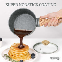 MICHELANGELO Sauce Pan with Lid, Nonstick Saucepans 1.5QT&2QT&3QT, Granite Sauce Pan 3 Piece, Stone Saucepan Set, Small Pot with Lid, Nonstick Sauce Pot Set - Brands For Less USA