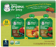 Gerber Organic 2nd Foods Pouch Variety Pack, 3.5 oz., 18 ct.