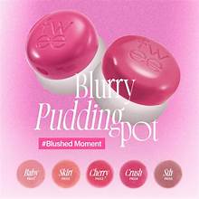 fwee Lip and Cheek Pudding Pot 2-pack, plus Silicone Lip Brush Set