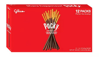 Glico Pocky Chocolate Covered Biscuit Sticks, 1.41 oz.,12 pk.