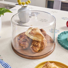 iDESIGN Wood Cake Plate with Dome Lid