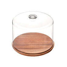 iDESIGN Wood Cake Plate with Dome Lid