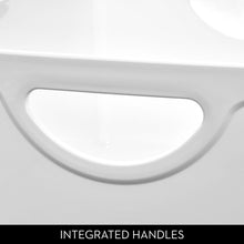 iDesign Set of 2 White Stacking BPA-Free Organization Bins, 5" H x 8" W x 10" D