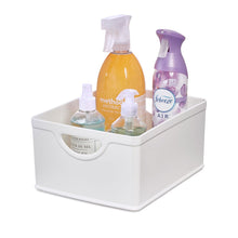 iDesign Set of 2 White Stacking BPA-Free Organization Bins, 5" H x 8" W x 10" D