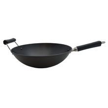 IMUSA 14in Light Cast Iron Preseasoned Wok with Cool Touch Handles