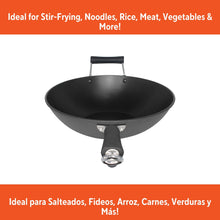 IMUSA 14in Light Cast Iron Preseasoned Wok with Cool Touch Handles