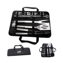 Heavy-Duty Rose Wooden BBQ Grill Tool Set, 15PCS Extra Thick Stainless Steel, Grilling Accessories Kit