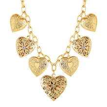 Jessica Simpson Women's Multi Heart Charm Necklace