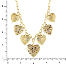 Jessica Simpson Women's Multi Heart Charm Necklace