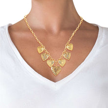 Jessica Simpson Women's Multi Heart Charm Necklace