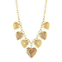 Jessica Simpson Women's Multi Heart Charm Necklace