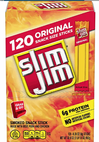 Slim Jim Original, 0.28 oz., 120 pk.