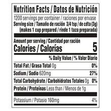 Nutrition facts label for Knorr chicken bouillon 126.4 oz showing calories sodium and serving size