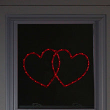 17" Lighted Double Heart Valentine's Day Window Silhouette