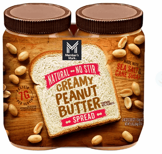 Member's Mark Natural Creamy Peanut Butter, 40 oz., 2 pk.