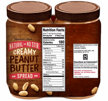 Member's Mark Natural Creamy Peanut Butter, 40 oz., 2 pk.