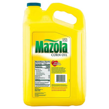 Mazola corn oil 2.5 gallon yellow jug with handle and nutrition label from Brands For Less USA