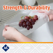 Brands For Less USA super premium paper towels bulk showing strength and durability holding grapes without tearing