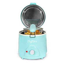 MyMini 1.5 qt Electric Deep Fryer, 700 watts, Aqua
