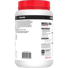 Muscle Milk Genuine 32g protein powder vanilla in white container with red lid by Brands For Less USA