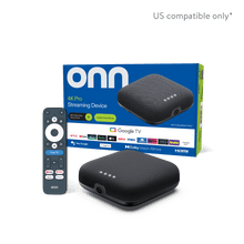 onn 4K Pro Streaming Device, Google TV with Gemini* - Ultra-fast Streaming, Stunning 4K UHD, 32GB Storage, 3GB RAM, Dolby Vision & Atmos, Find My Remote with Backlight, Ethernet Port