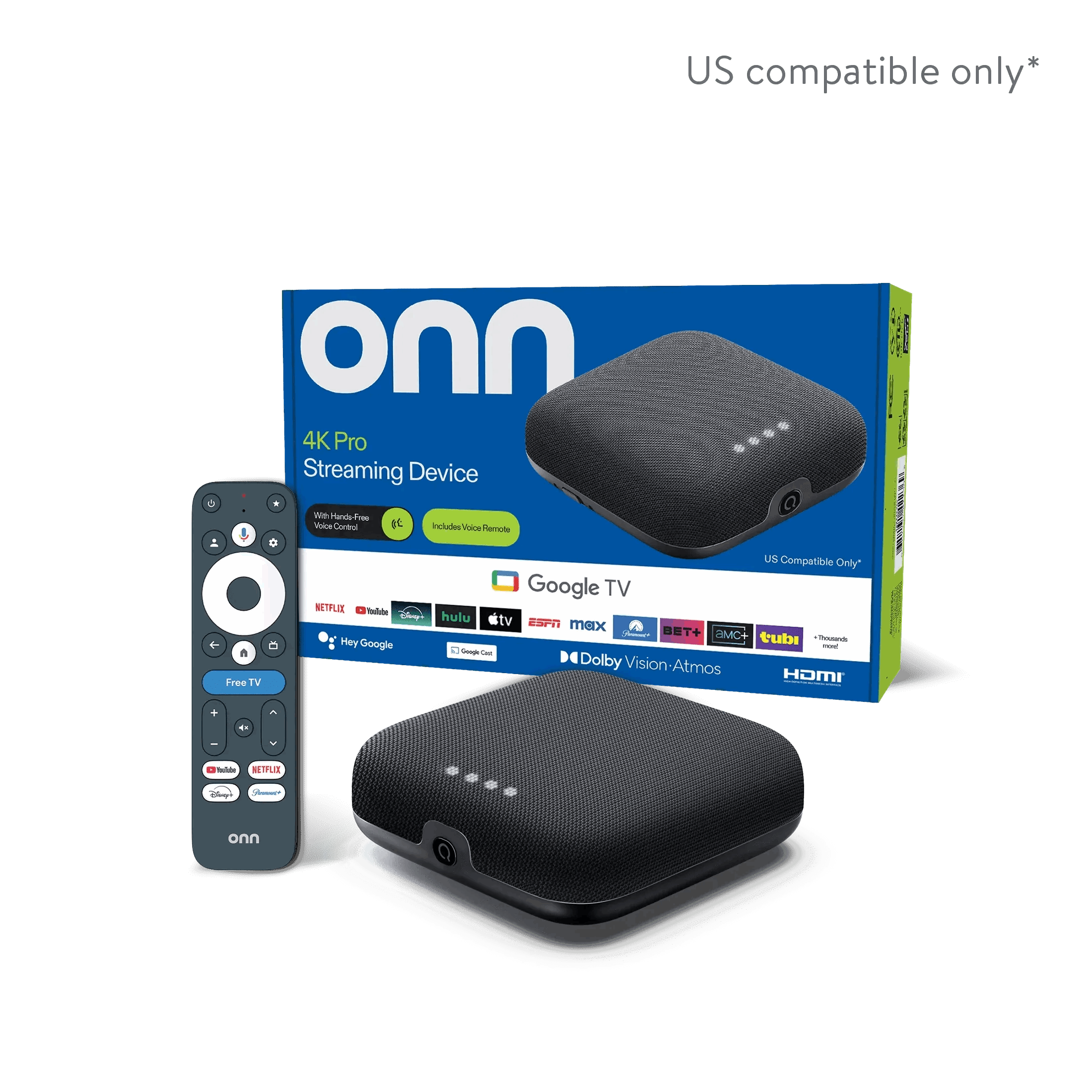 onn 4K Pro Streaming Device, Google TV with Gemini* - Ultra-fast Strea ...