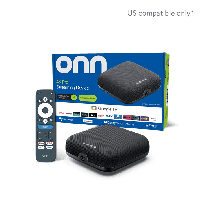 onn 4K Pro Streaming Device, Google TV with Gemini* - Ultra-fast Strea ...