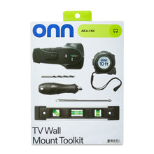 Onn TV Wall Mount Installation Toolkit with Battery Operated Electronic Stud Finder, 6 Pieces, 1.15 lb, Black, 1 Each