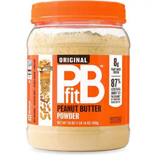 Original PBfit peanut butter powder jar with orange lid gluten-free peanut butter powder 30 oz container